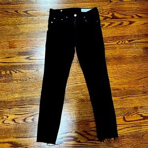 rag & bone cutoff black washed jean